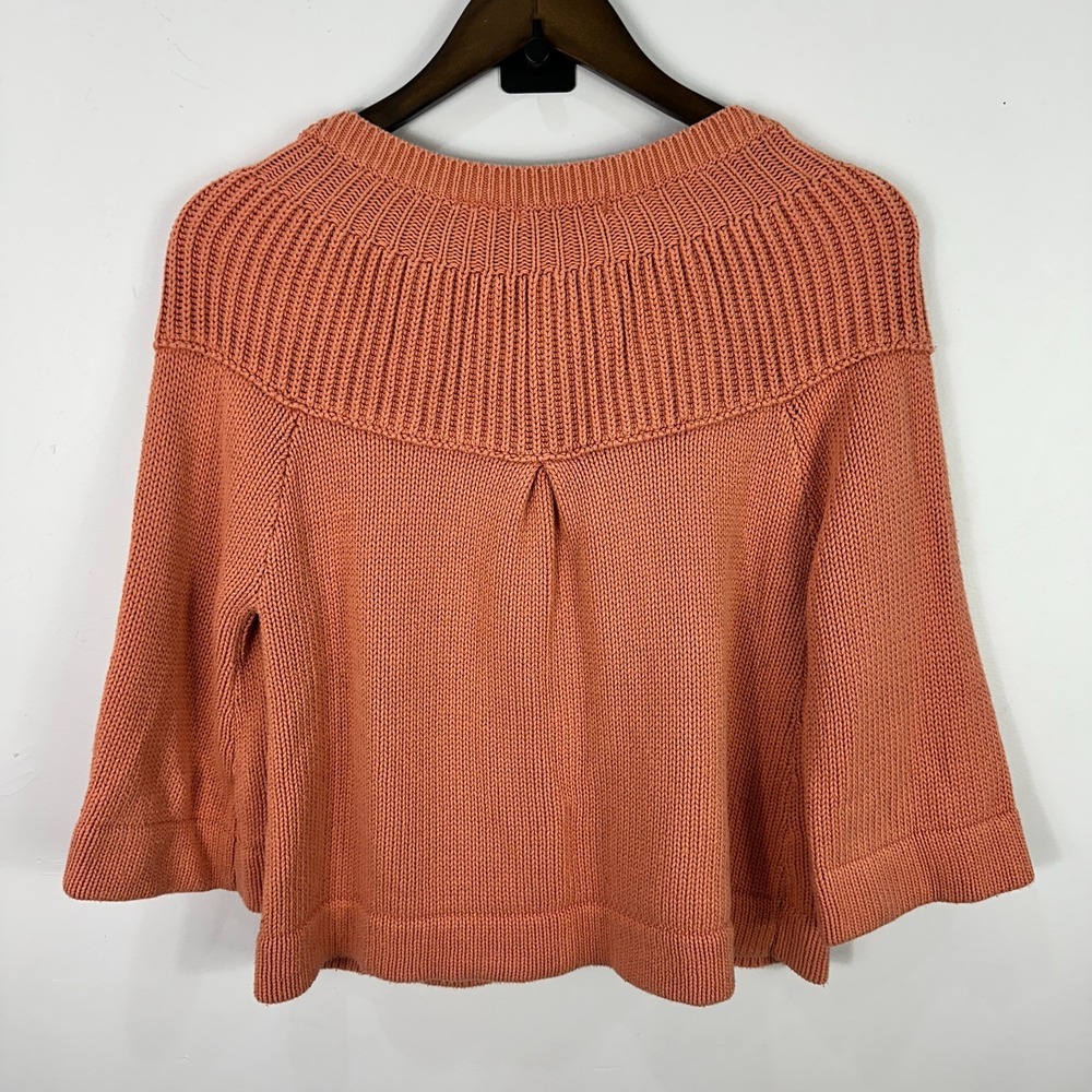 Vintage Y2K‎ Stamp 10 Coral Button Cardigan S Cropped Cottagecore Preppy Indie - Picture 6 of 6